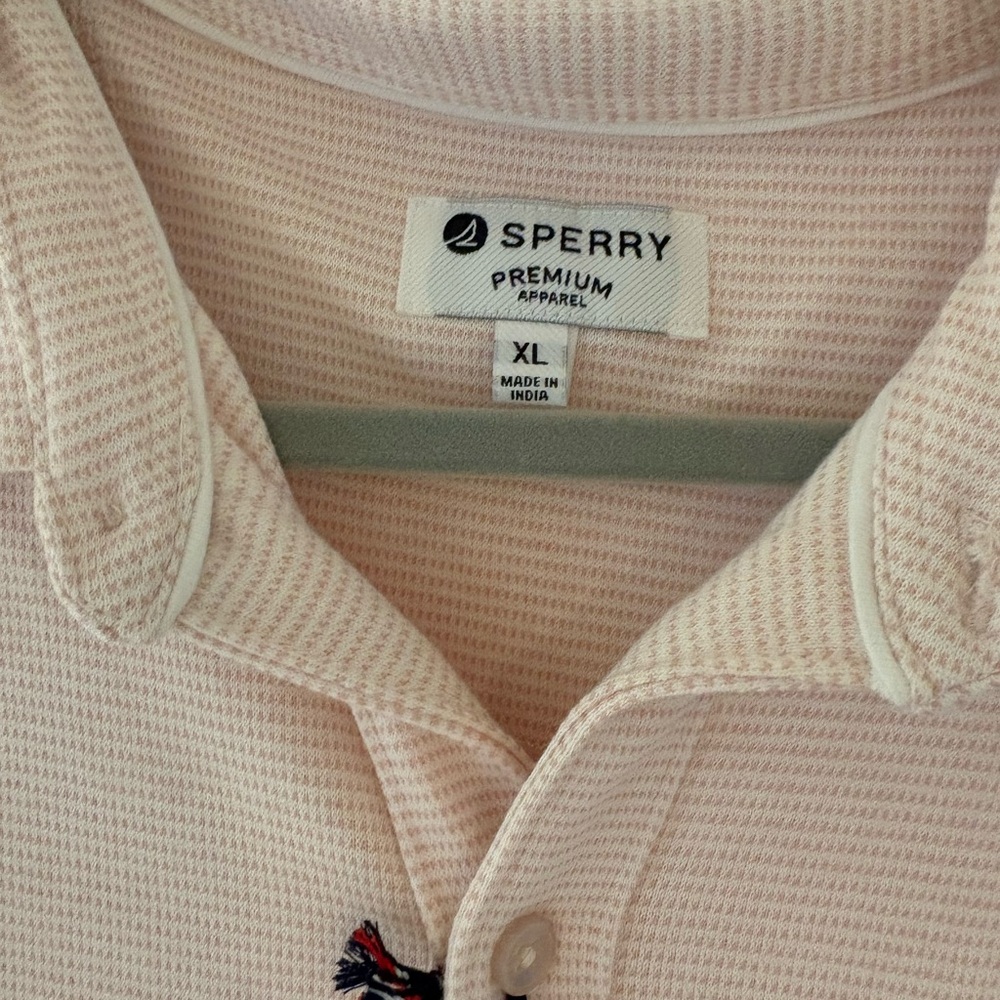 Sperry Light Pink Polo Shirt XL